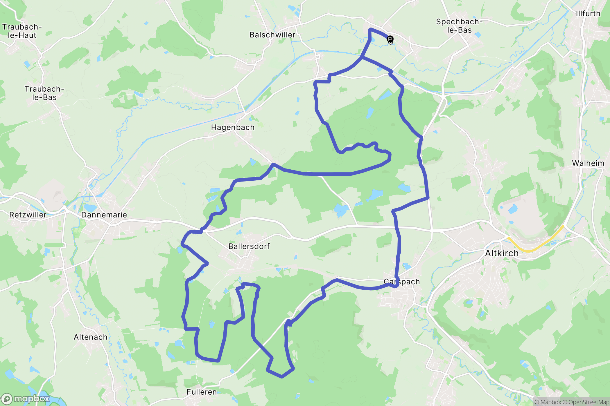 Saint-Bernard : carte du parcours de randonnée - France