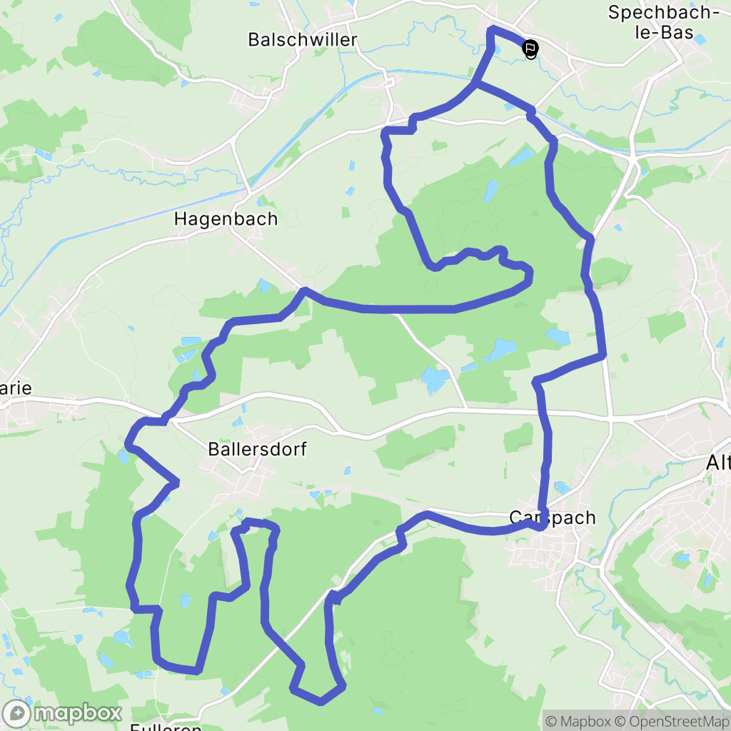 Saint-Bernard : carte du parcours de randonnée - France