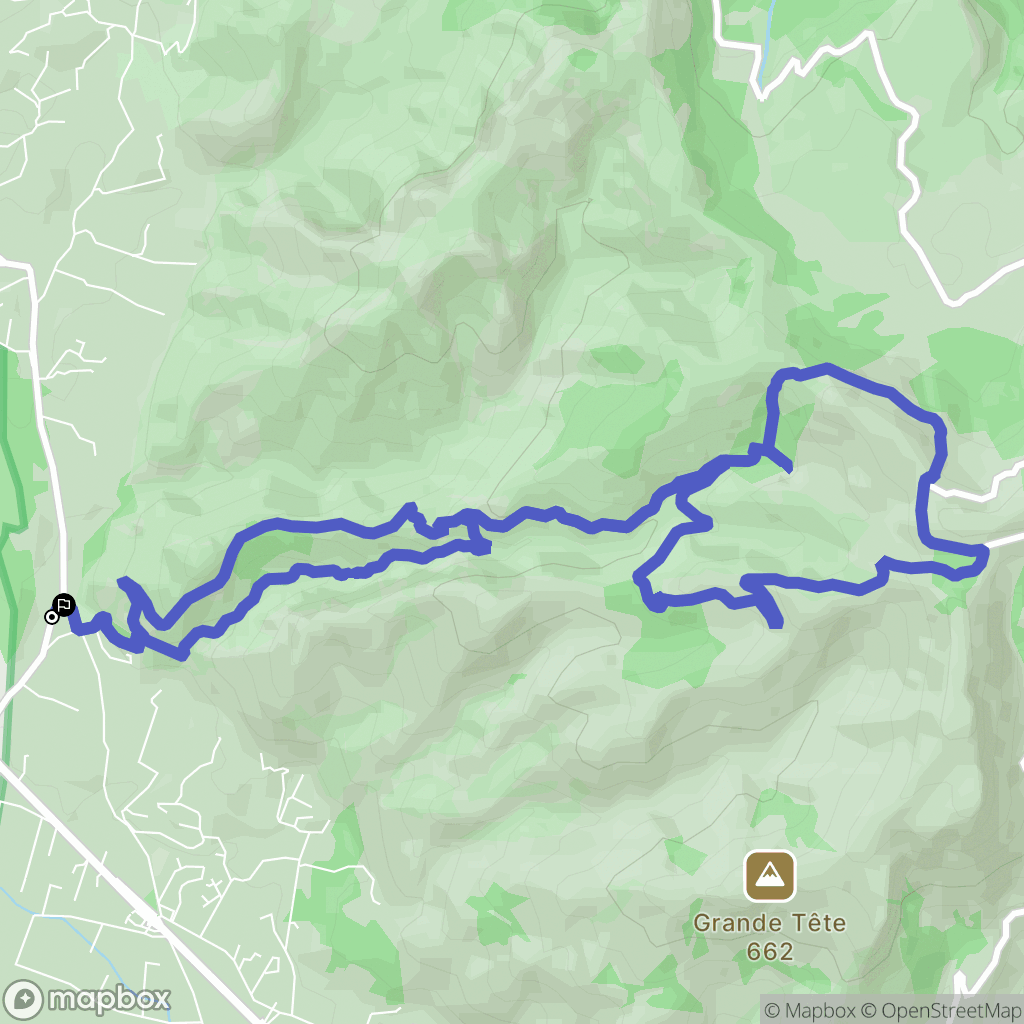 Gémenos : carte du parcours de randonnée - France
