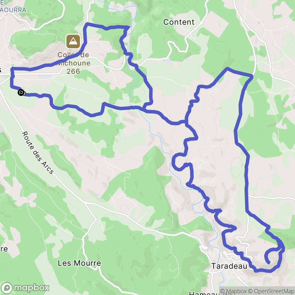 Lorgues : carte du parcours de randonnée - France