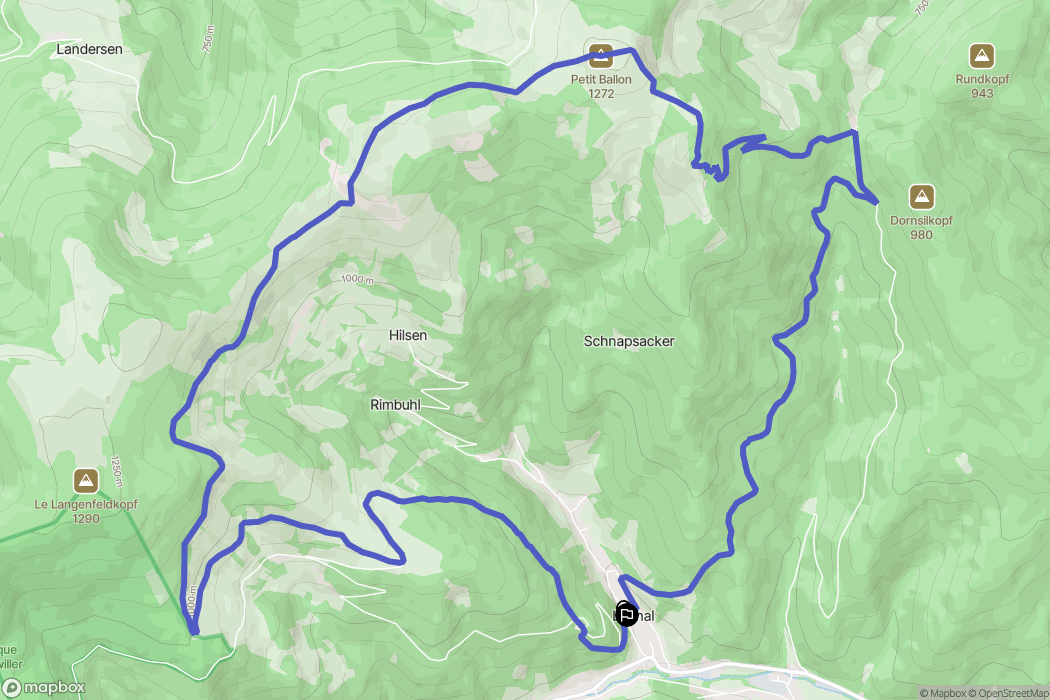 Linthal : carte du parcours de randonnée - France