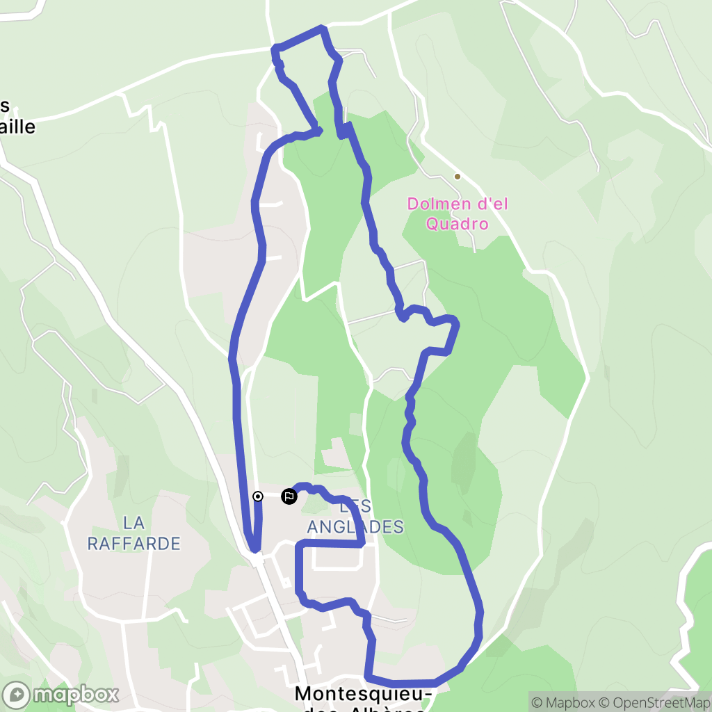 Montesquieu-des-Albères : carte du parcours de randonnée - France