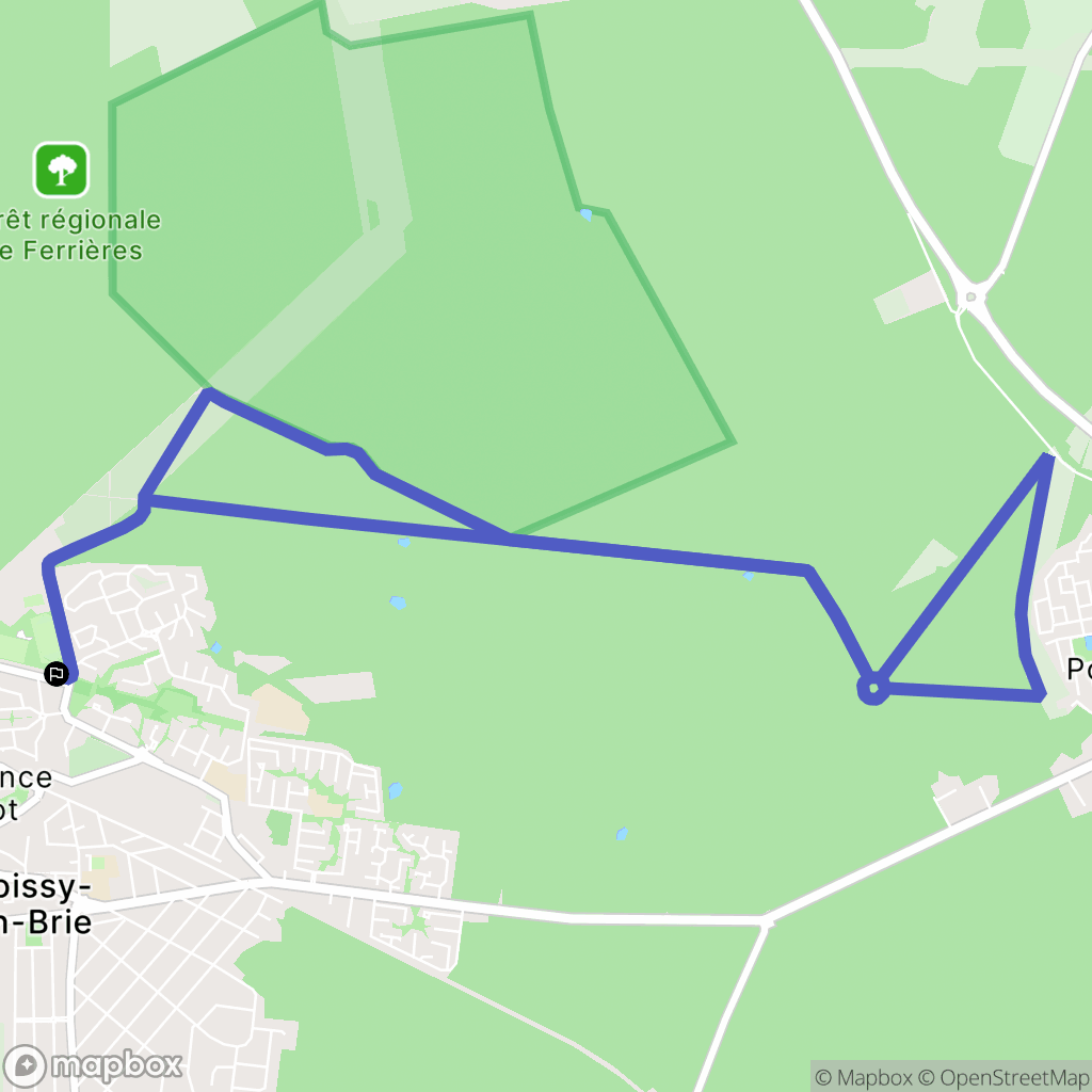 Roissy-en-Brie : carte du parcours de randonnée - France