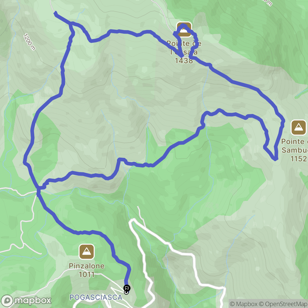 Pianello : carte du parcours de randonnée - France