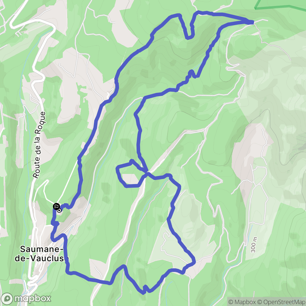 Saumane-de-Vaucluse : carte du parcours de randonnée - France