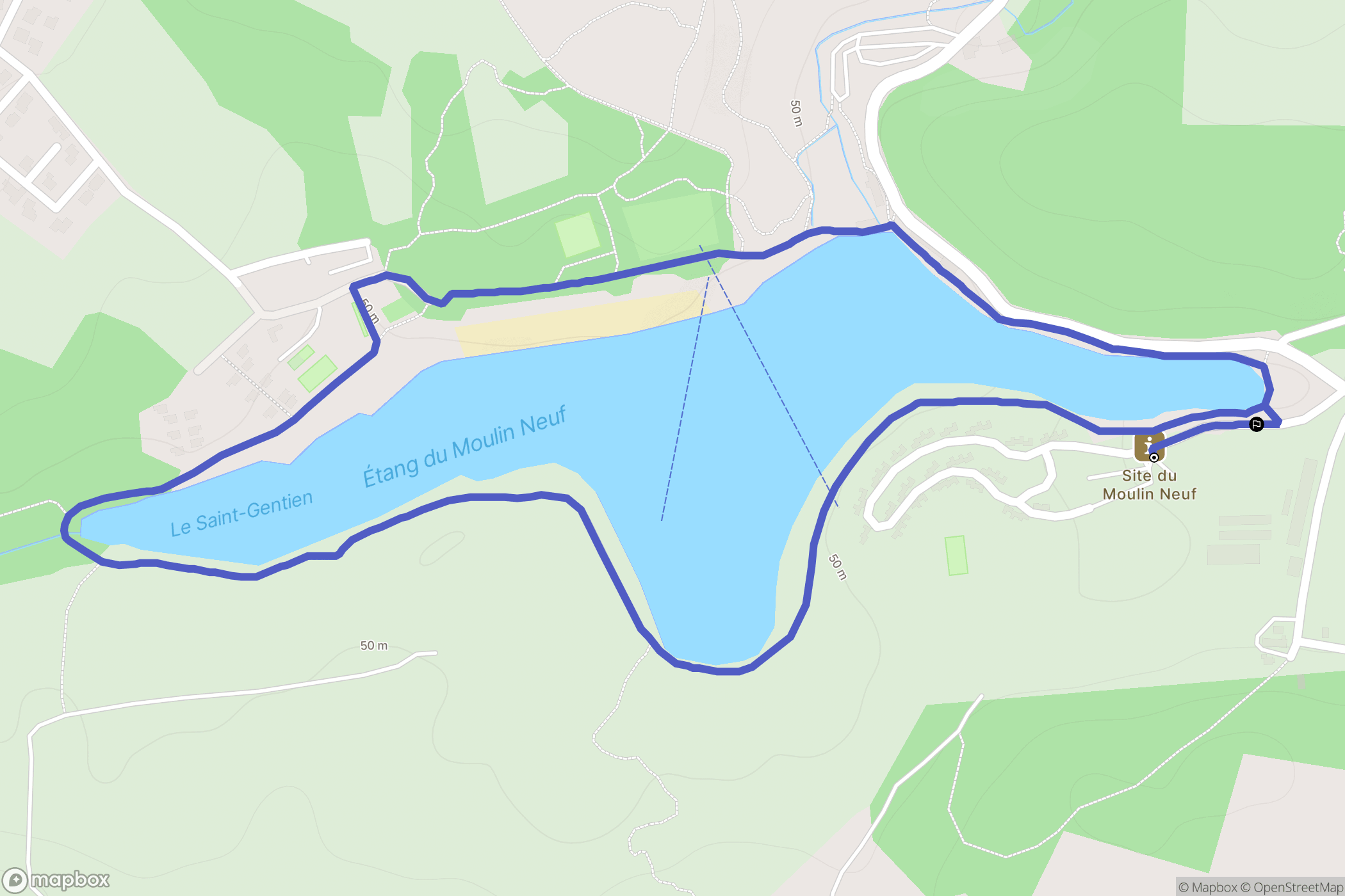 Malansac : carte du parcours de randonnée - France