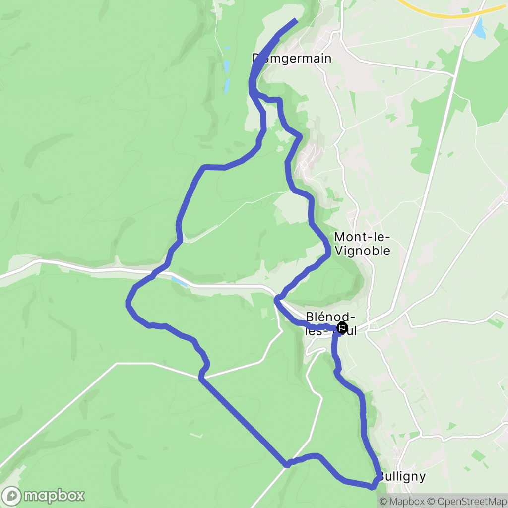 Blénod-lès-Toul : carte du parcours de randonnée - France