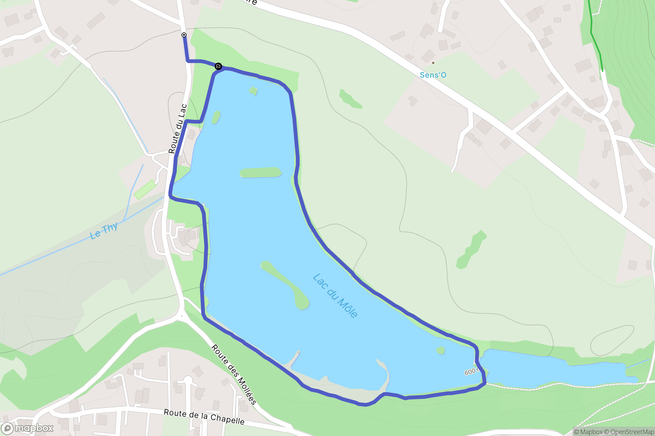 Ville-en-Sallaz : carte du parcours de randonnée - France