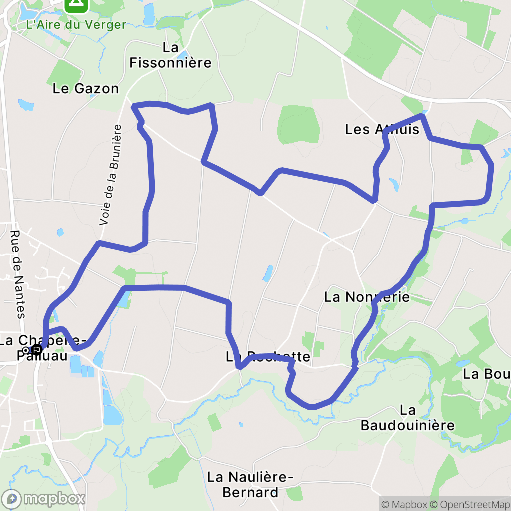 La Chapelle-Palluau : carte du parcours de randonnée - France