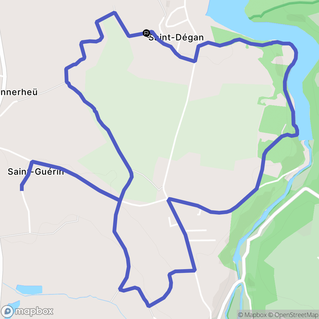Brech : carte du parcours de randonnée - France
