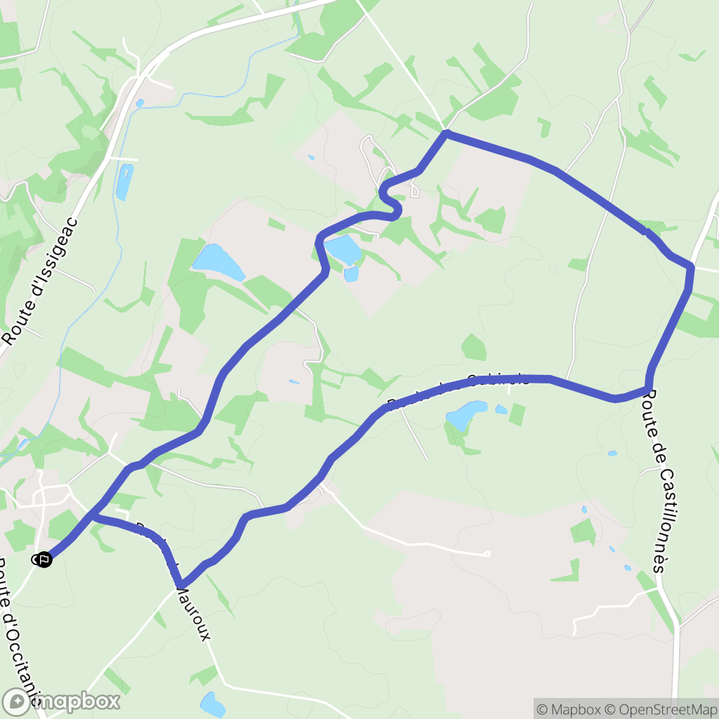 Plaisance : carte du parcours de randonnée - France