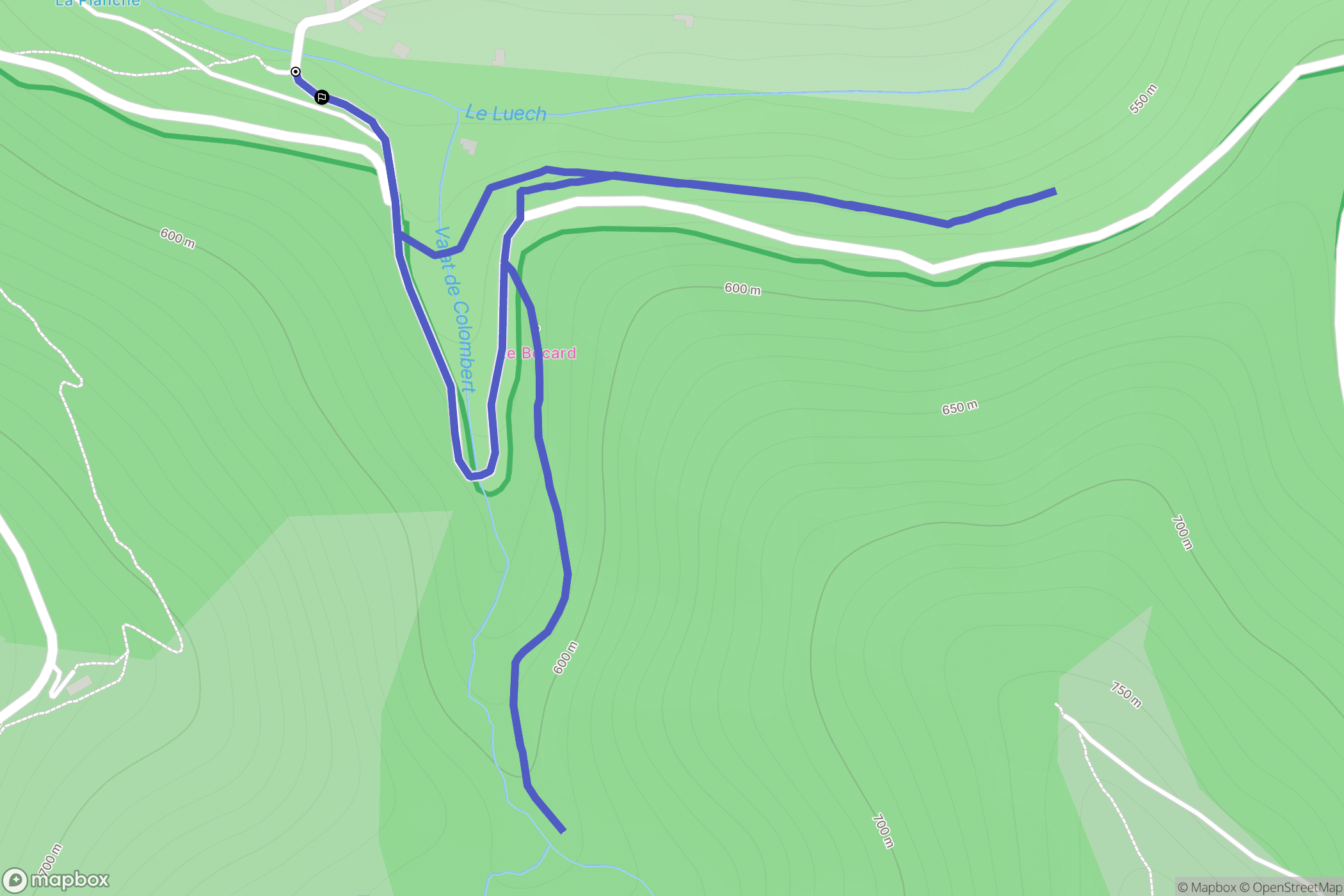 Vialas : carte du parcours de randonnée - France