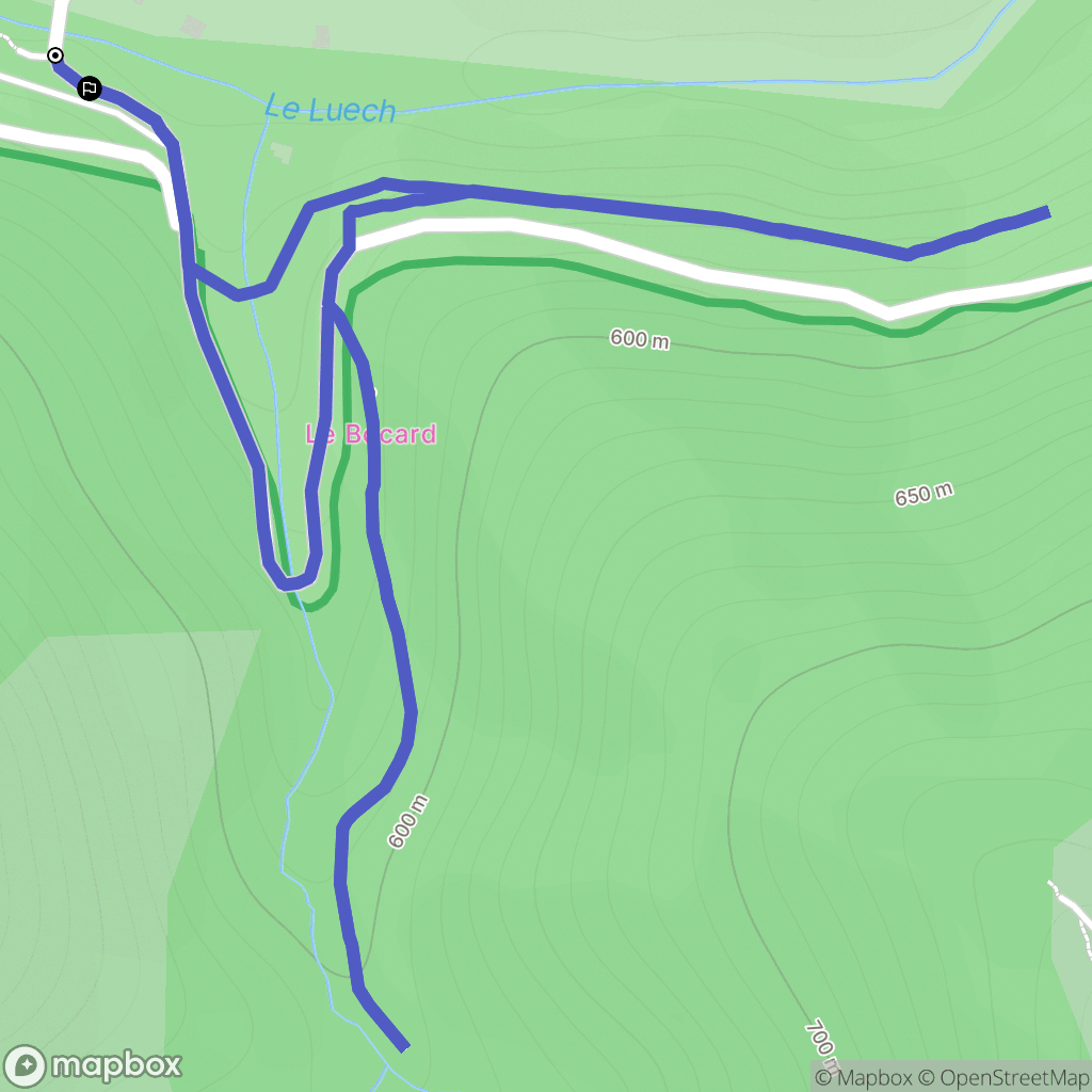 Vialas : carte du parcours de randonnée - France