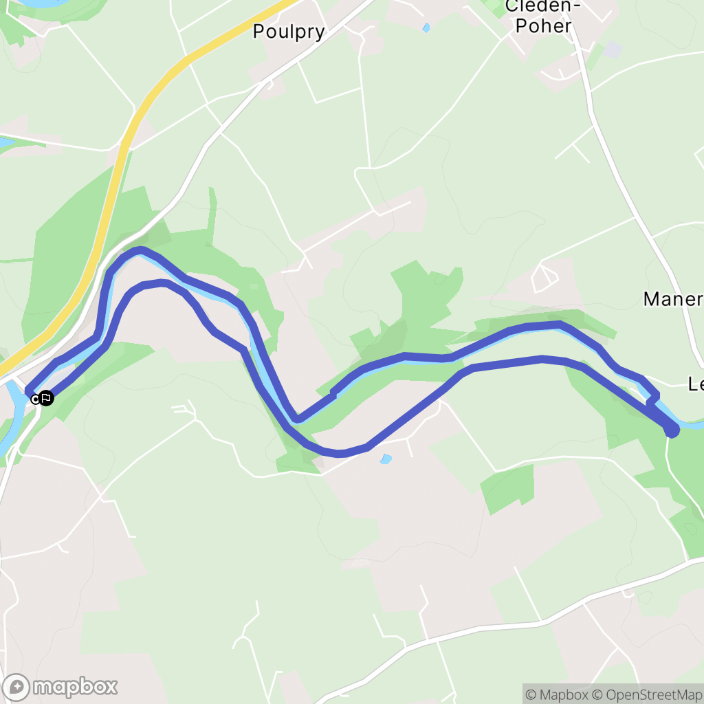 Spézet : carte du parcours de randonnée - France