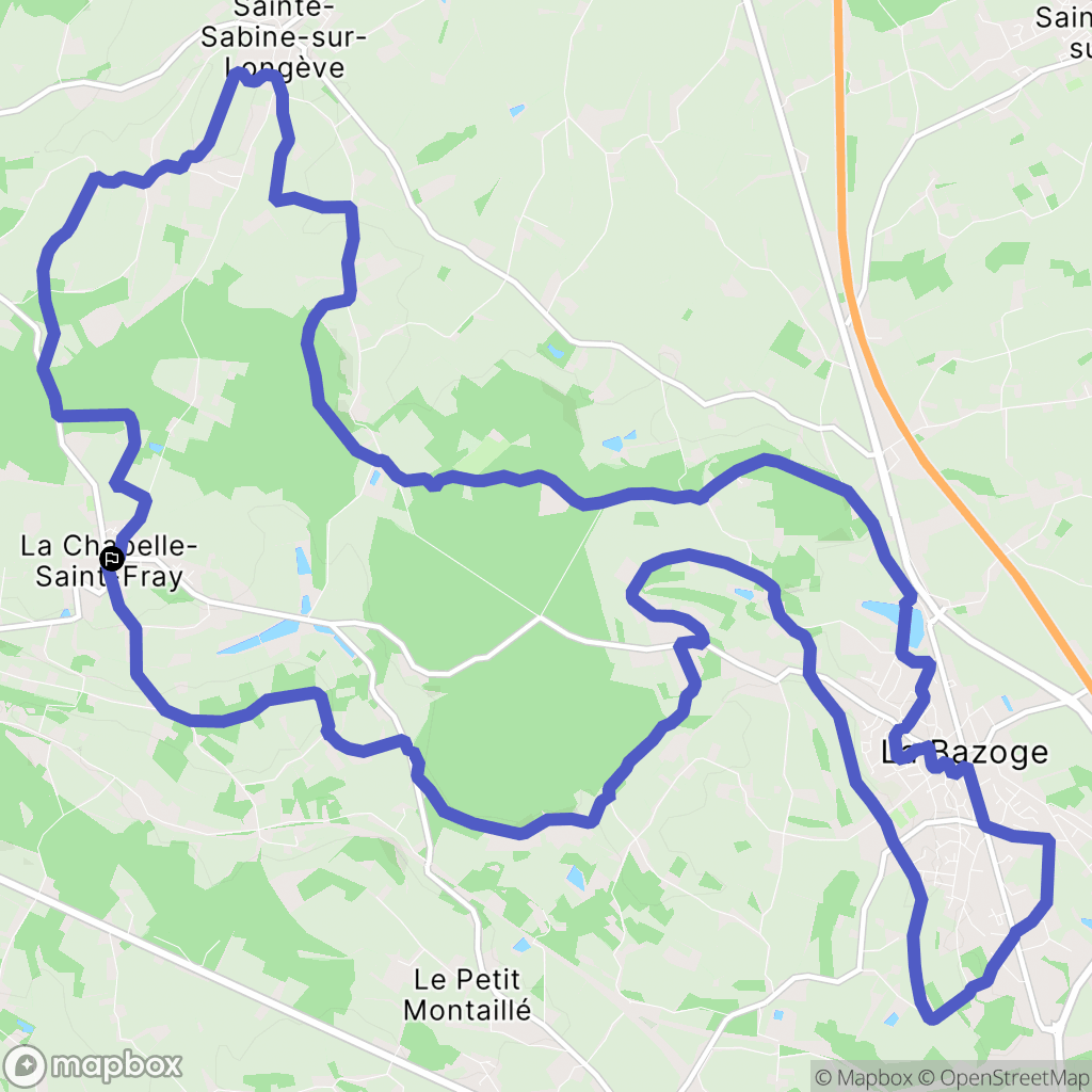 La Chapelle-Saint-Fray : carte du parcours de randonnée - France