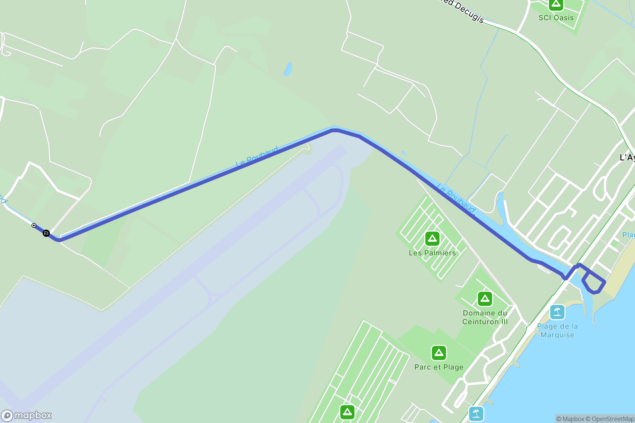 Hyères : carte du parcours de randonnée - France