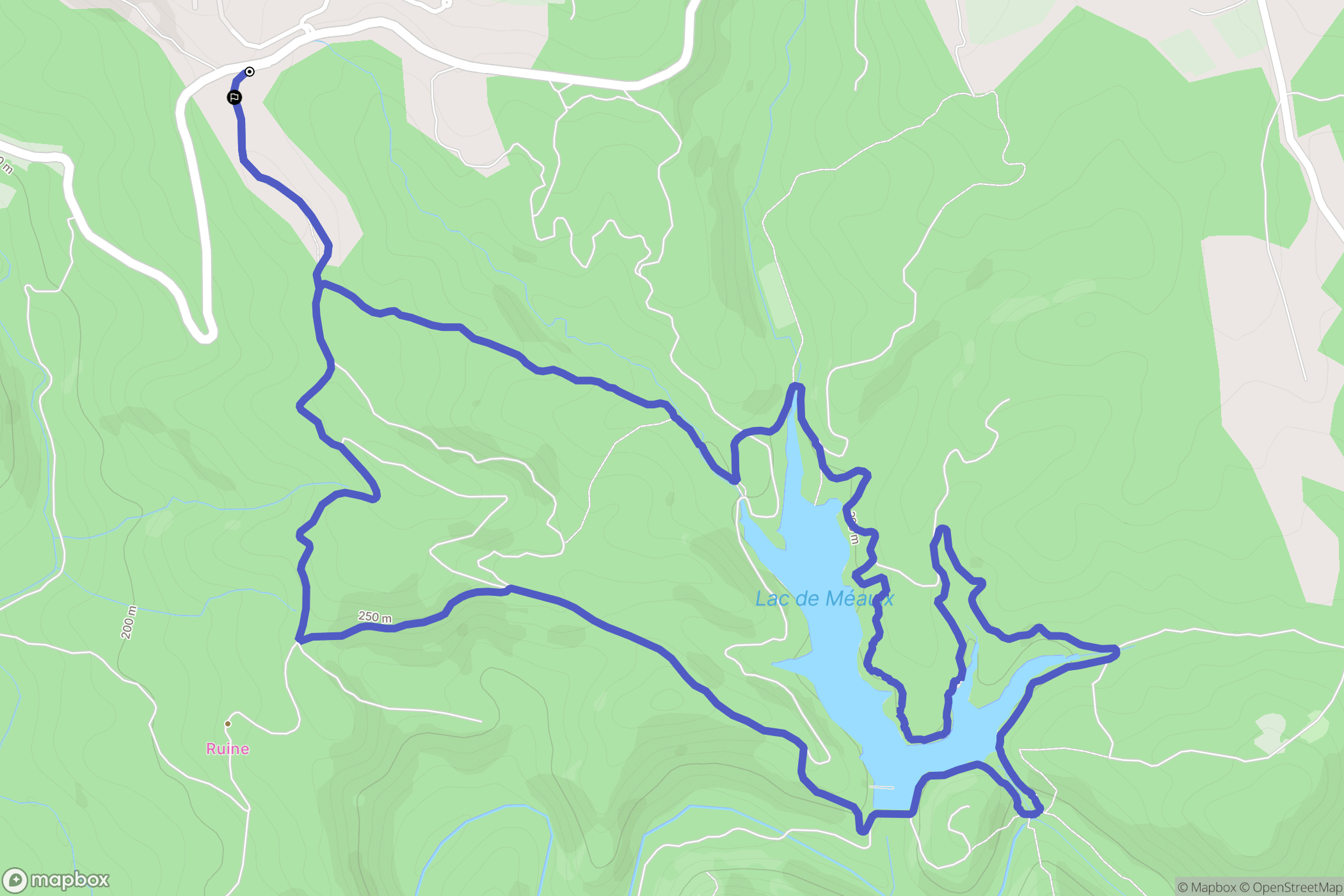 Seillans : carte du parcours de randonnée - France