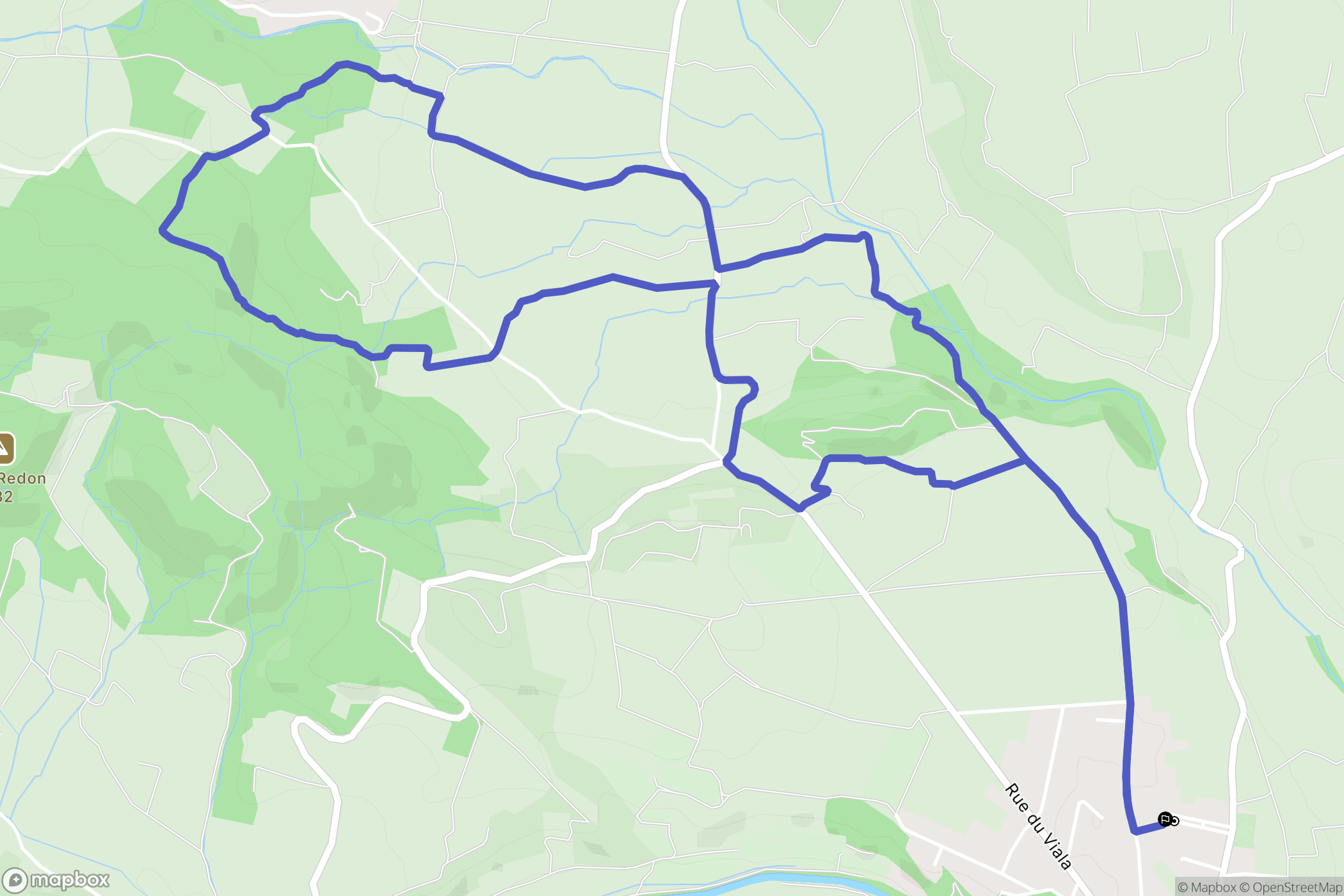 Paraza : carte du parcours de randonnée - France