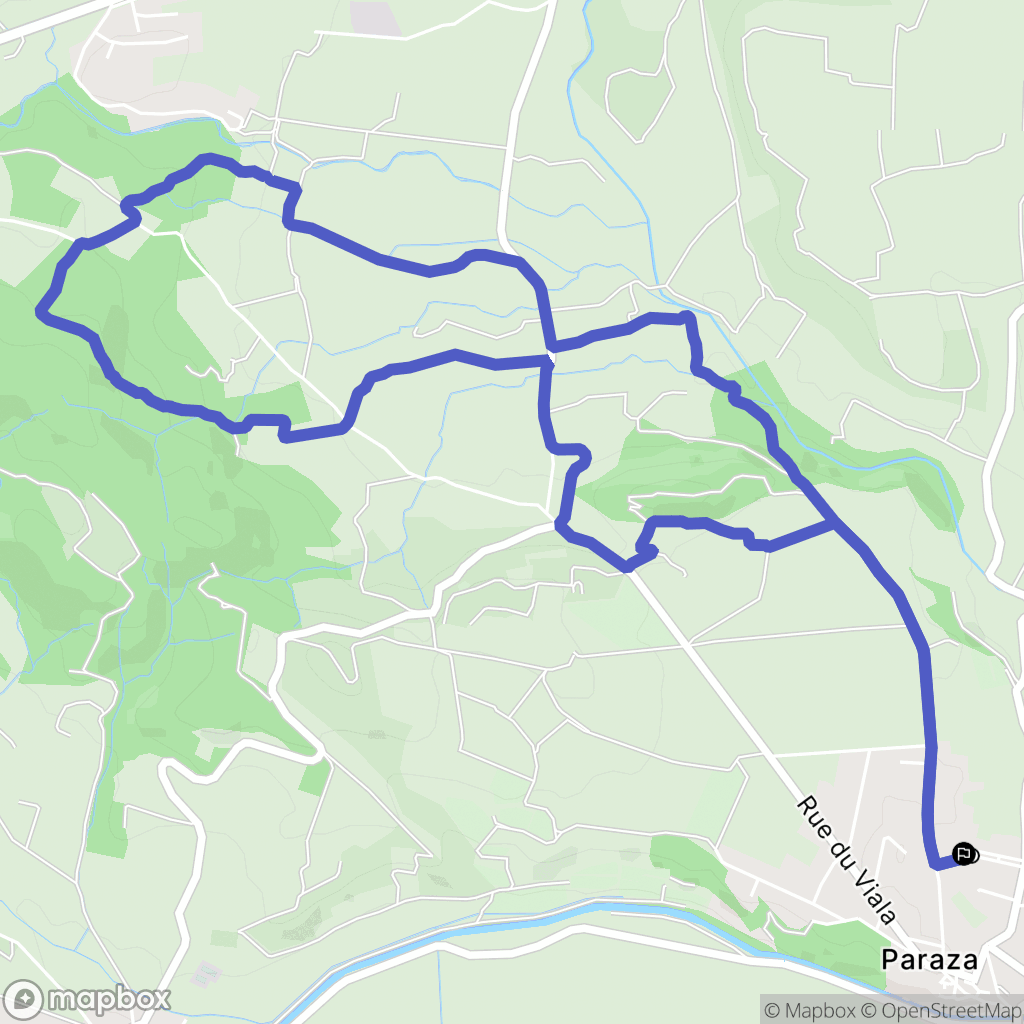 Paraza : carte du parcours de randonnée - France