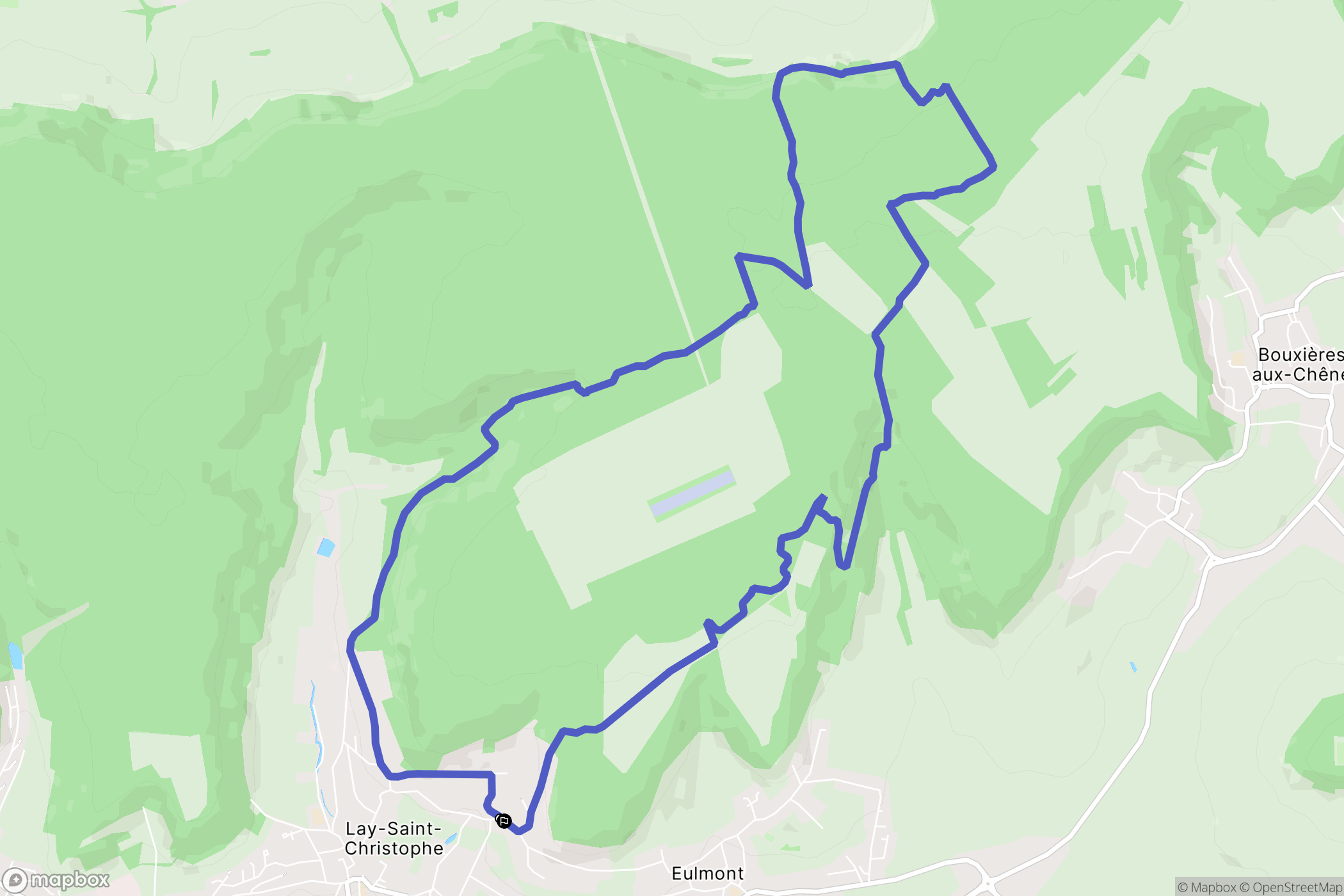 Lay-Saint-Christophe : carte du parcours de randonnée - France