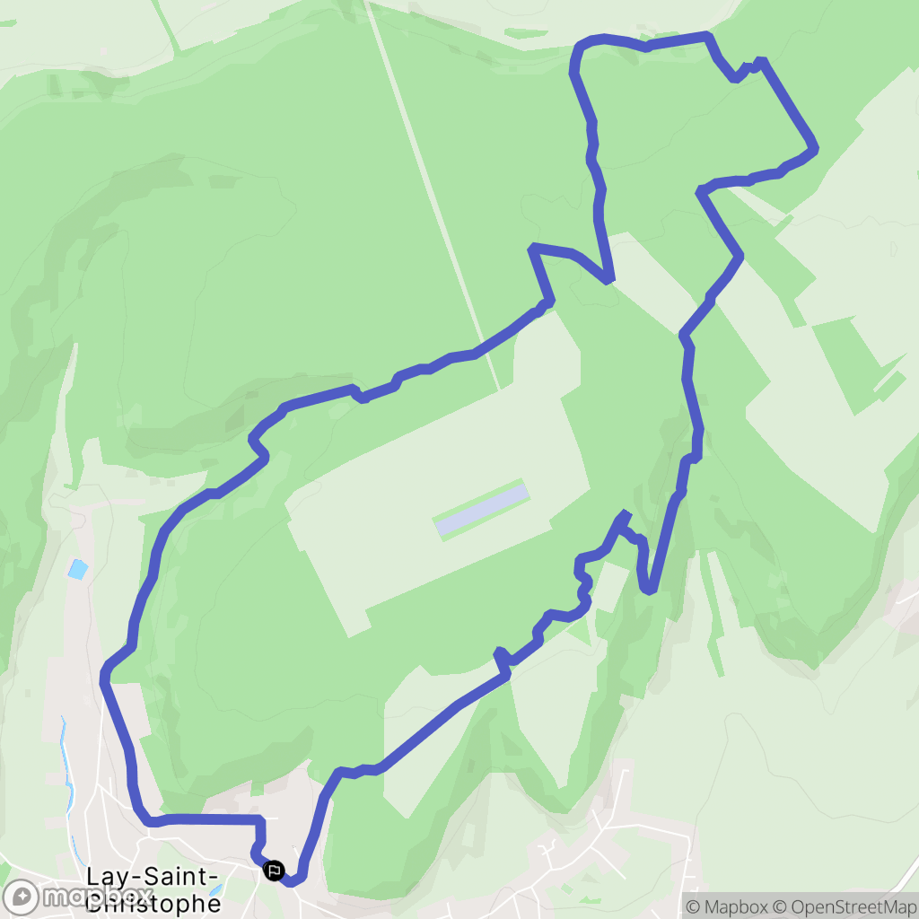 Lay-Saint-Christophe : carte du parcours de randonnée - France