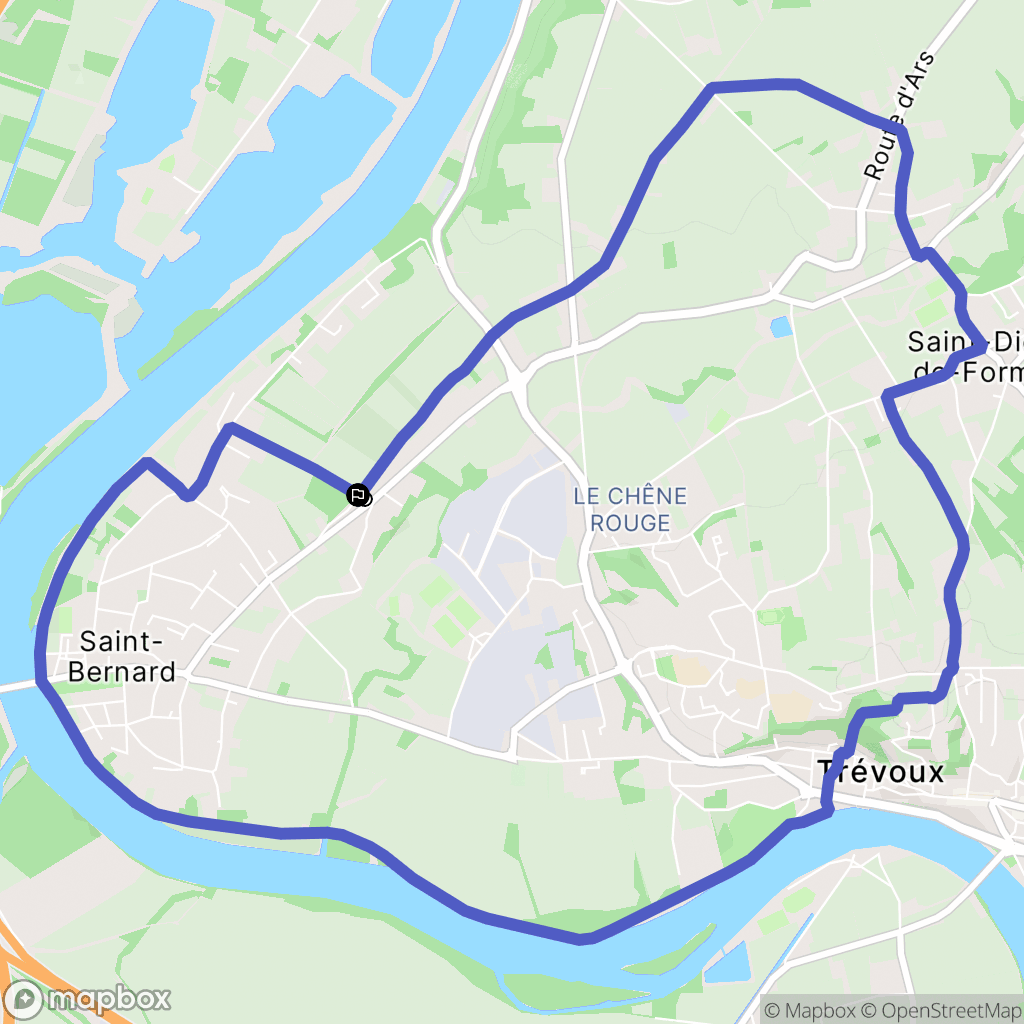 Saint-Bernard : carte du parcours de randonnée - France