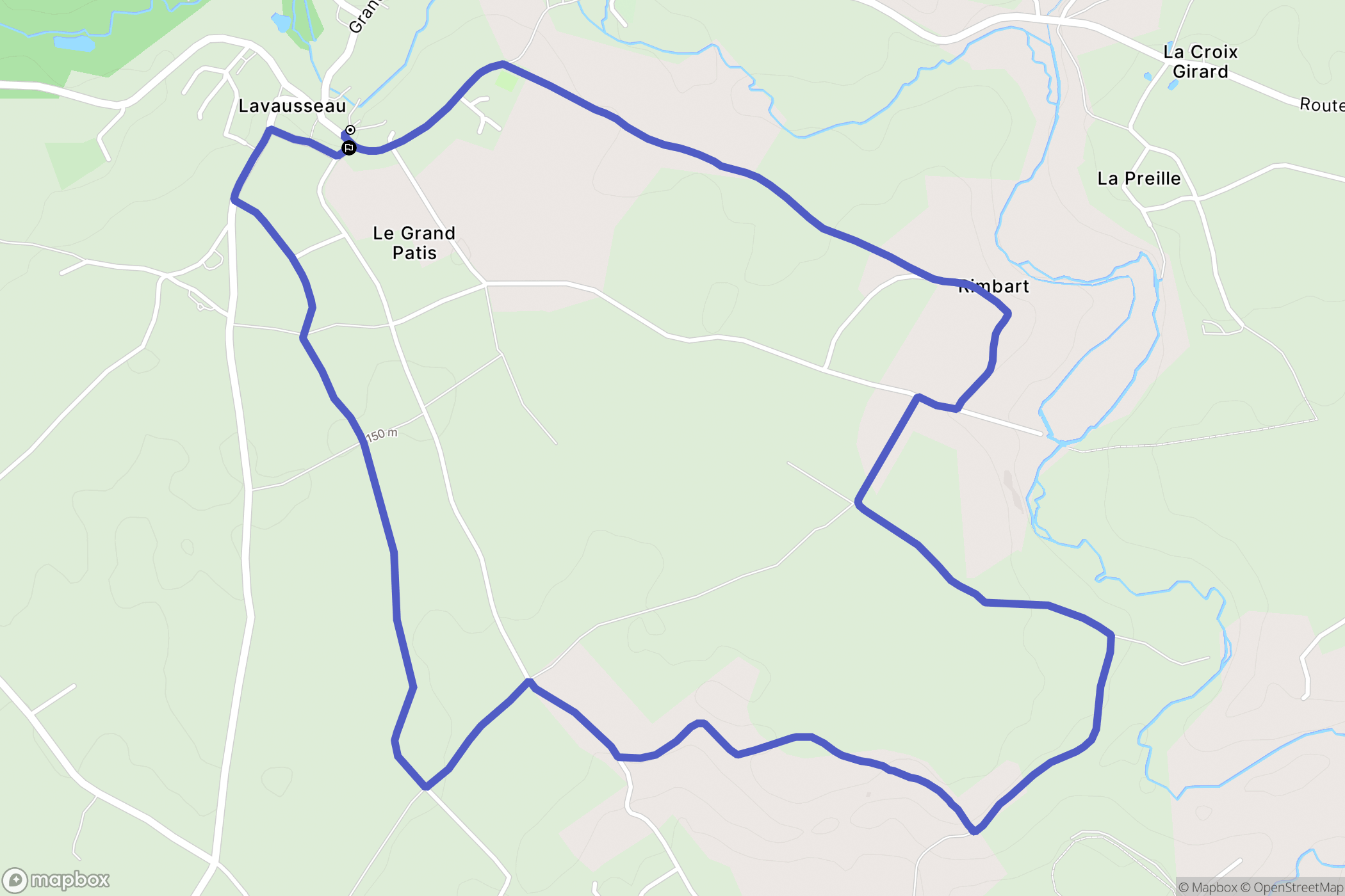 Boivre-la-Vallée : carte du parcours de randonnée - France