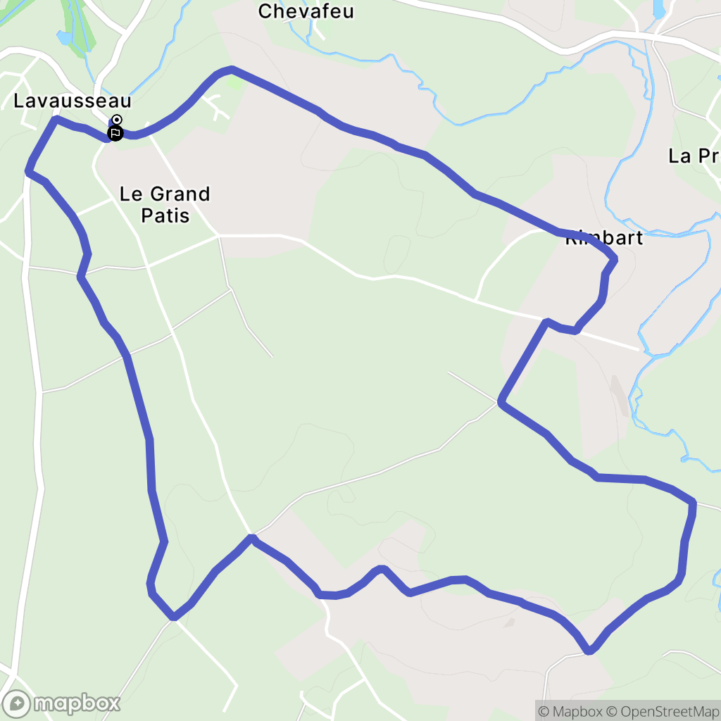 Boivre-la-Vallée : carte du parcours de randonnée - France