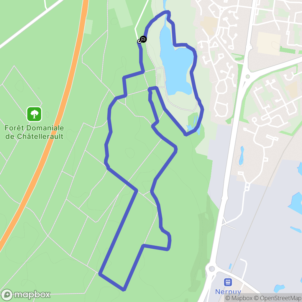 Châtellerault : carte du parcours de randonnée - France