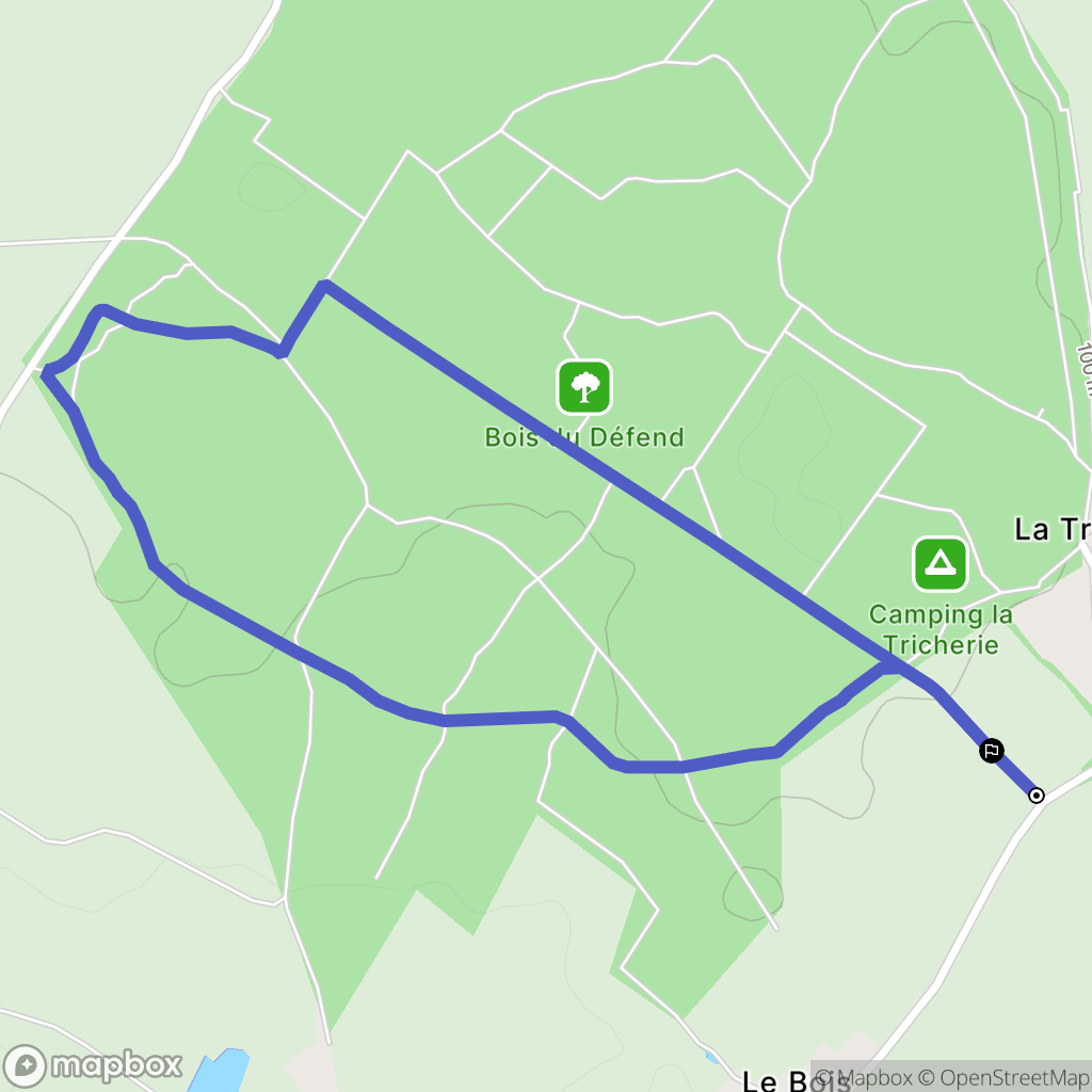 Mesnard-la-Barotière : carte du parcours de randonnée - France