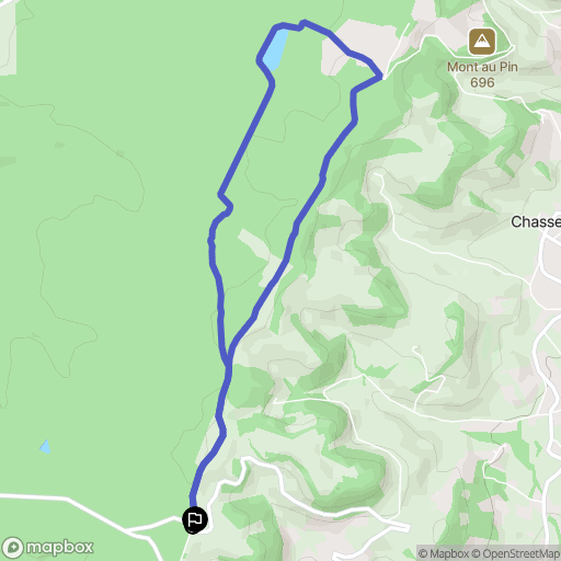 Varacieux : carte du parcours de randonnée - France