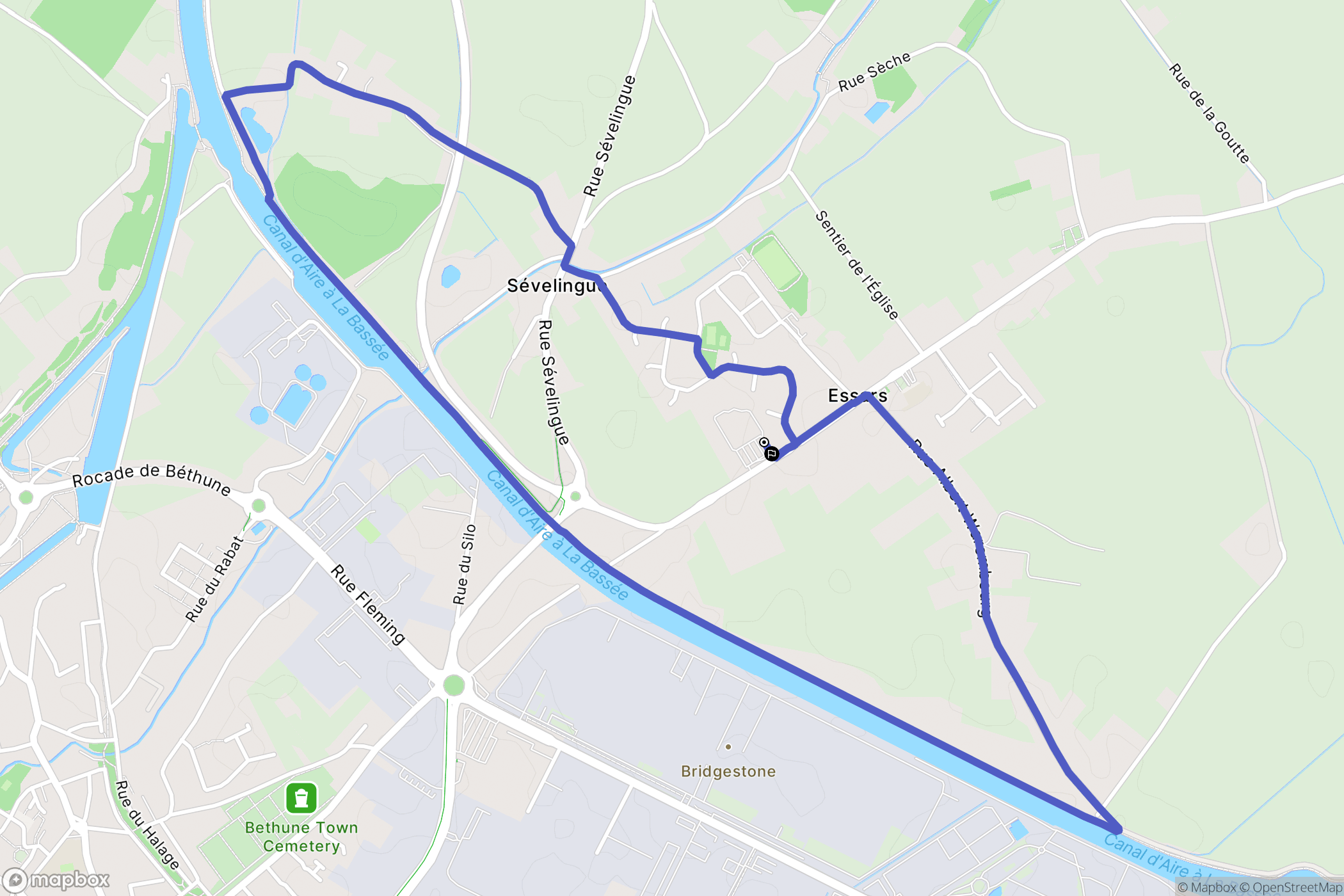 Essars : carte du parcours de randonnée - France