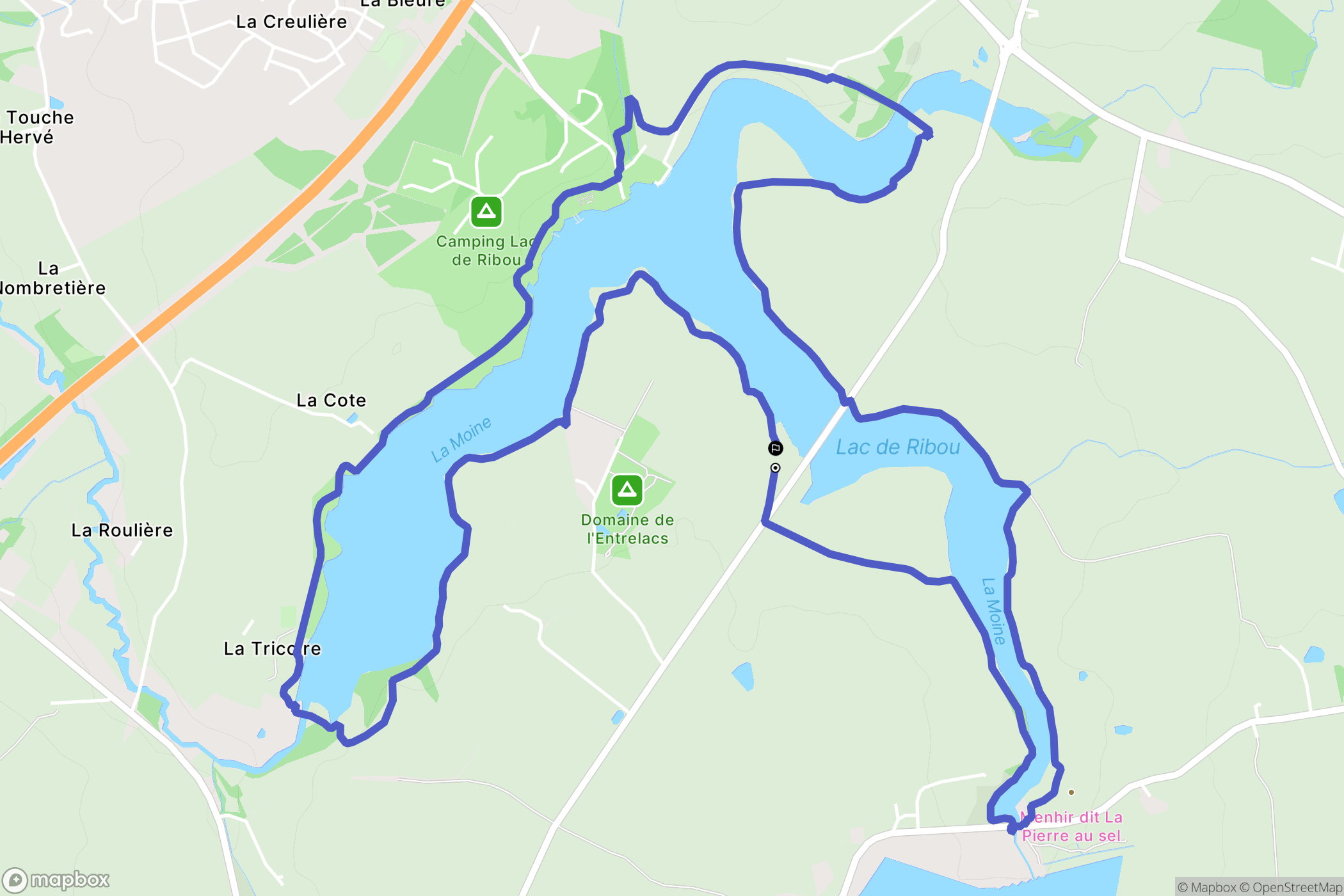 La Tessoualle : carte du parcours de randonnée - France