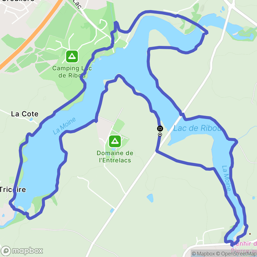La Tessoualle : carte du parcours de randonnée - France