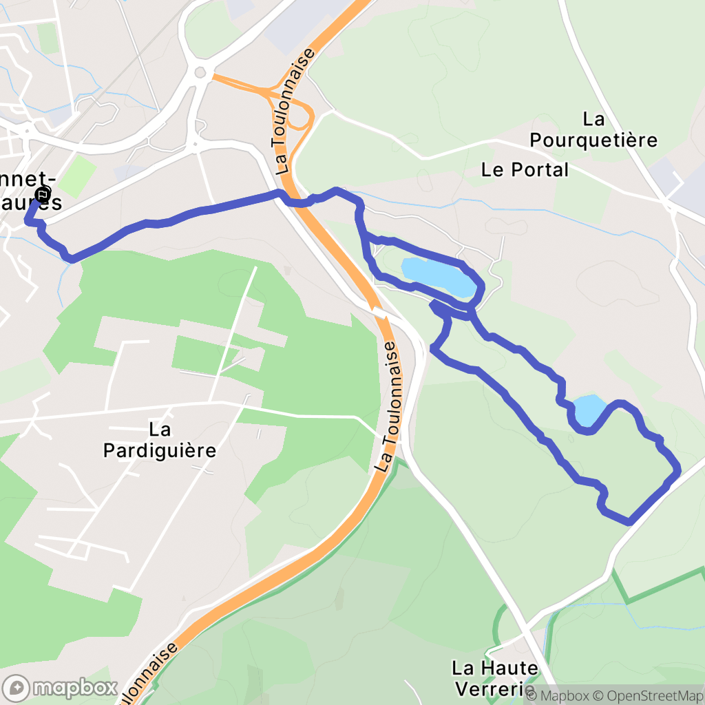 Le Cannet-des-Maures : carte du parcours de randonnée - France