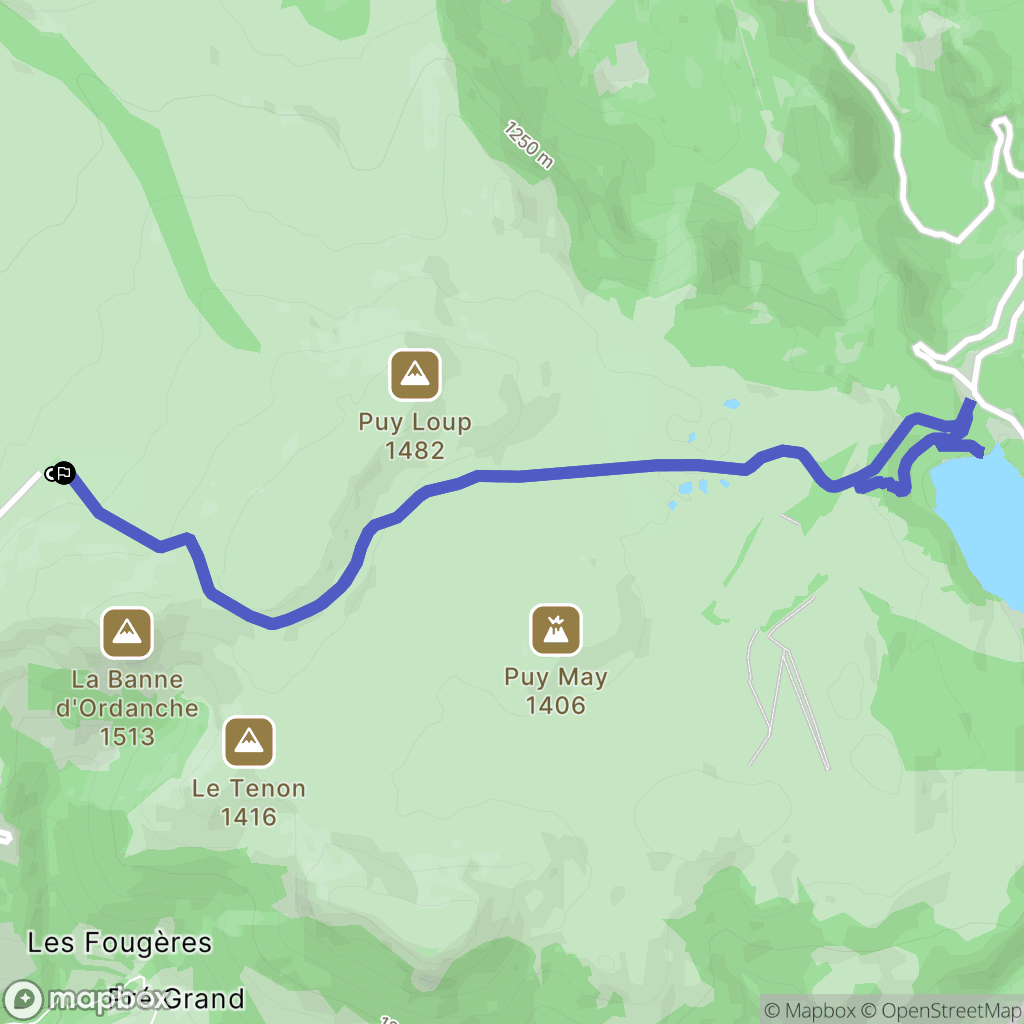 Murat-le-Quaire : carte du parcours de randonnée - France