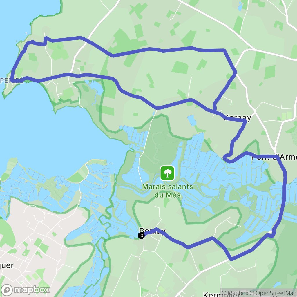 Saint-Molf : carte du parcours de randonnée - France