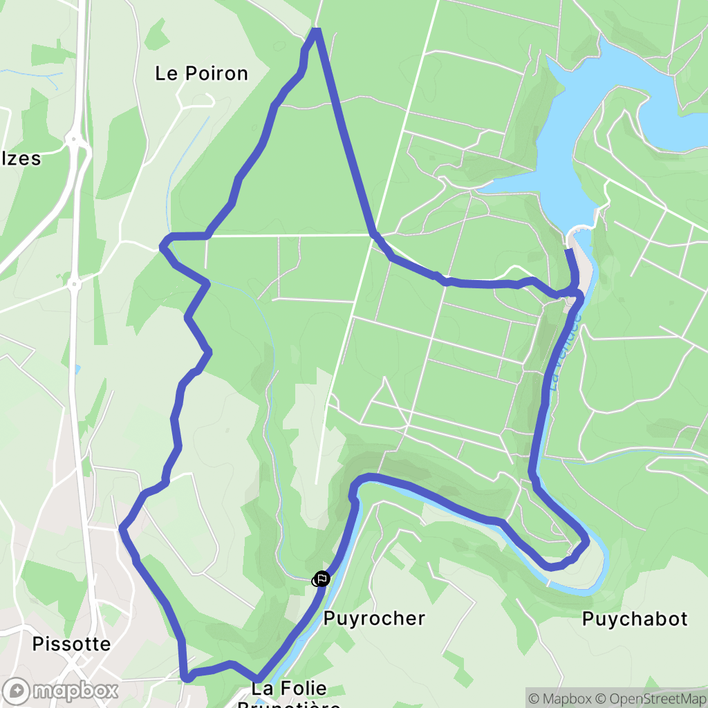 Pissotte : carte du parcours de randonnée - France