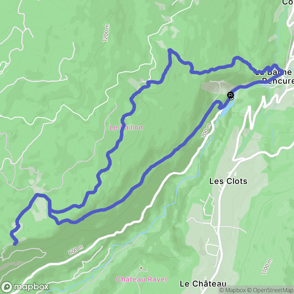 Rencurel : carte du parcours de randonnée - France
