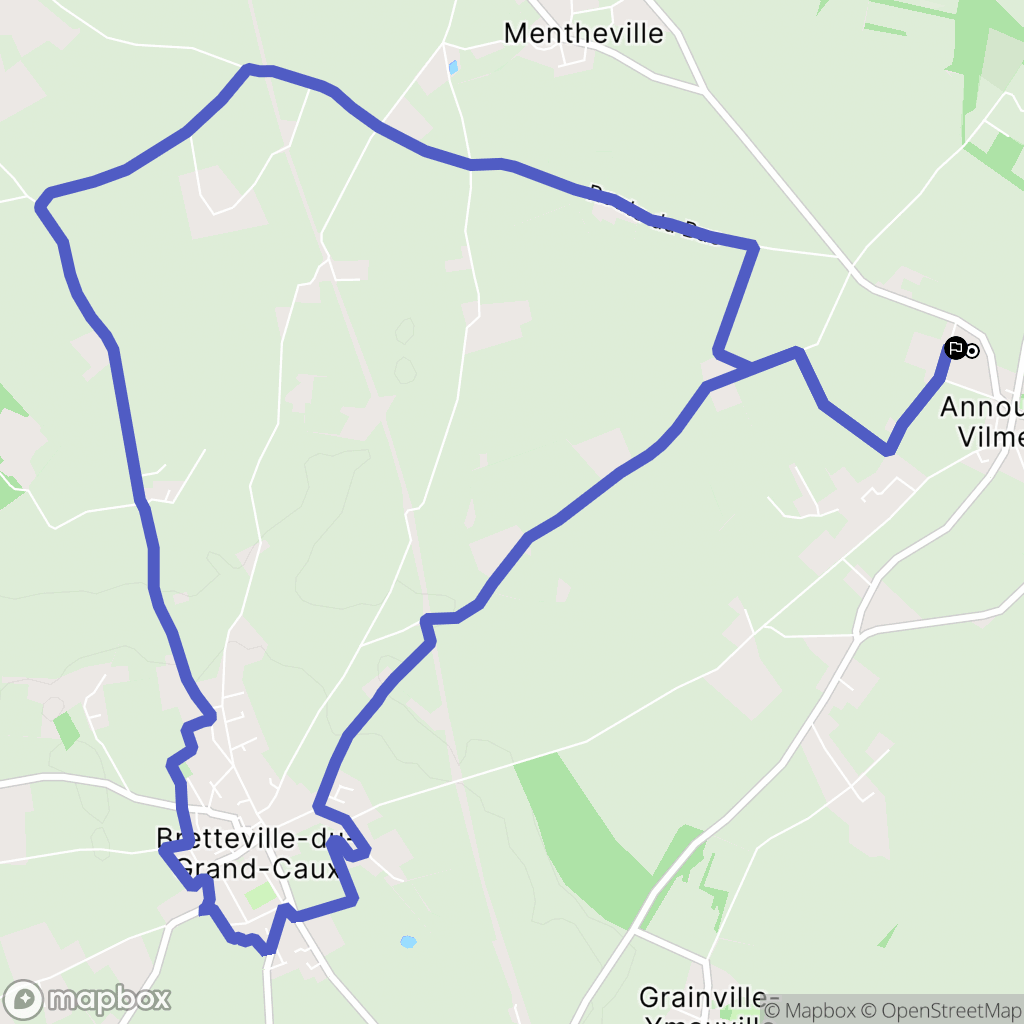 Annouville-Vilmesnil : carte du parcours de randonnée - France