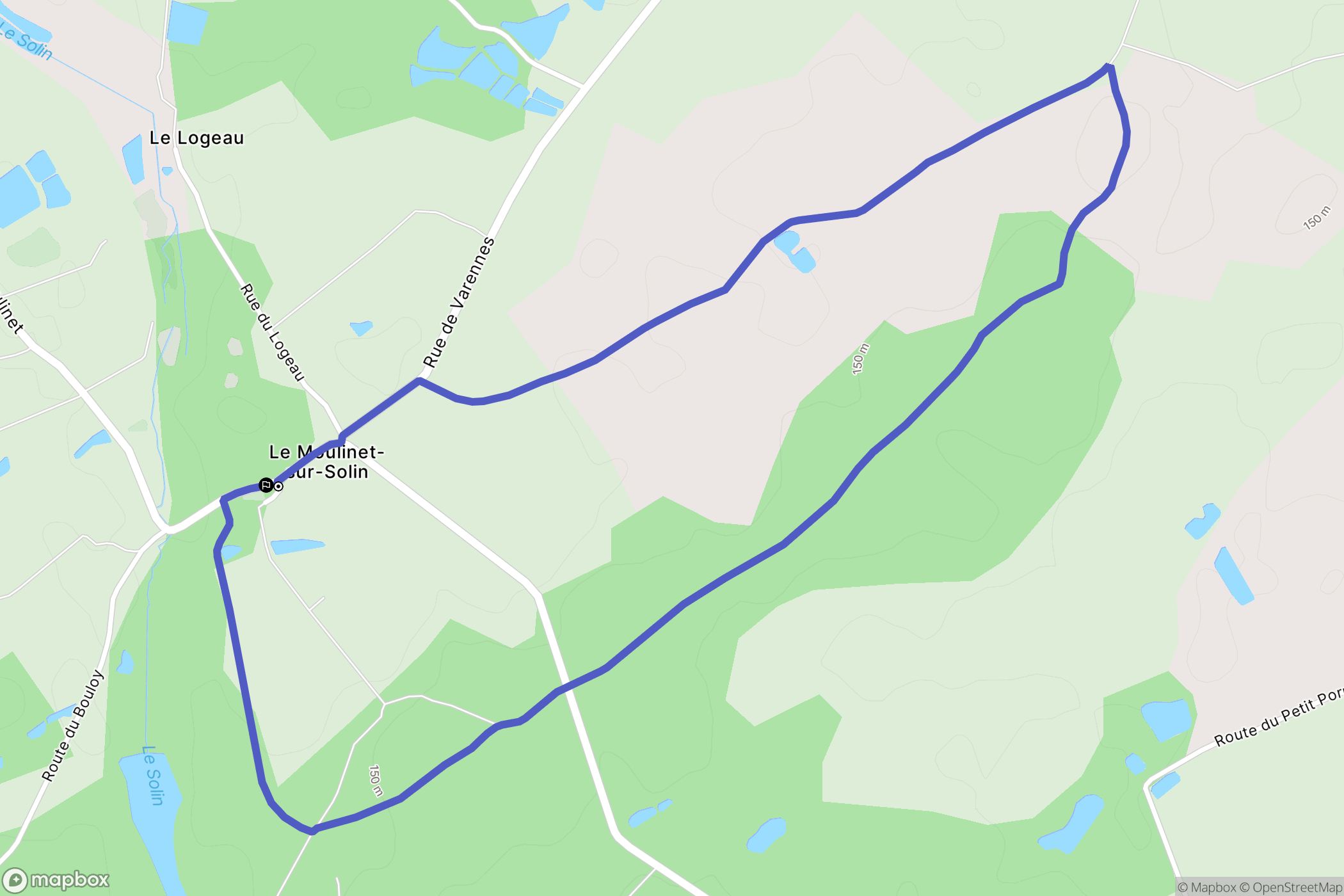 Le Moulinet-sur-Solin : carte du parcours de randonnée - France