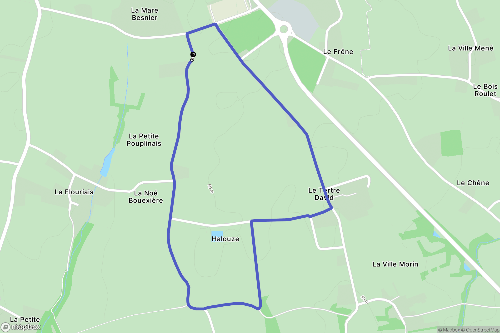 Plancoët : carte du parcours de randonnée - France