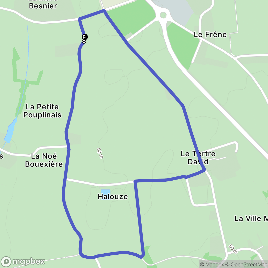 Plancoët : carte du parcours de randonnée - France