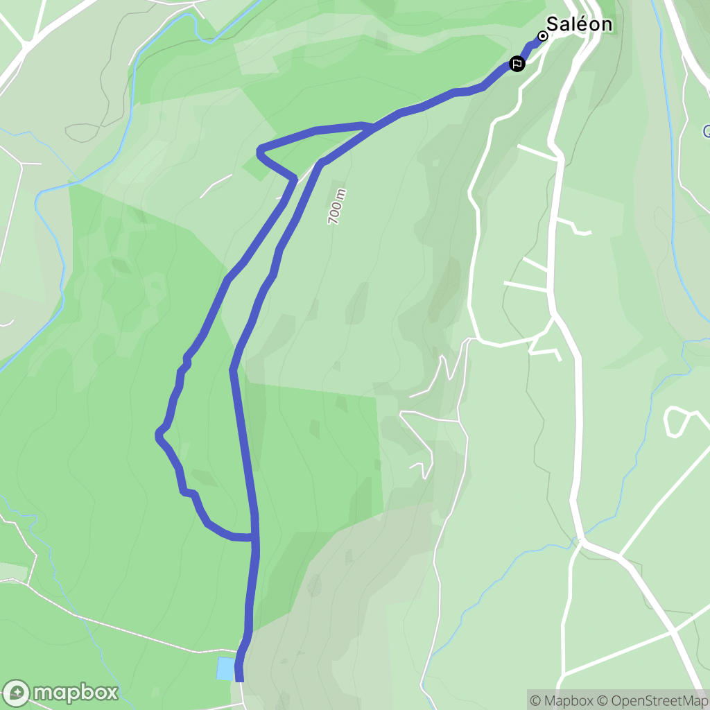 Saléon : carte du parcours de randonnée - France