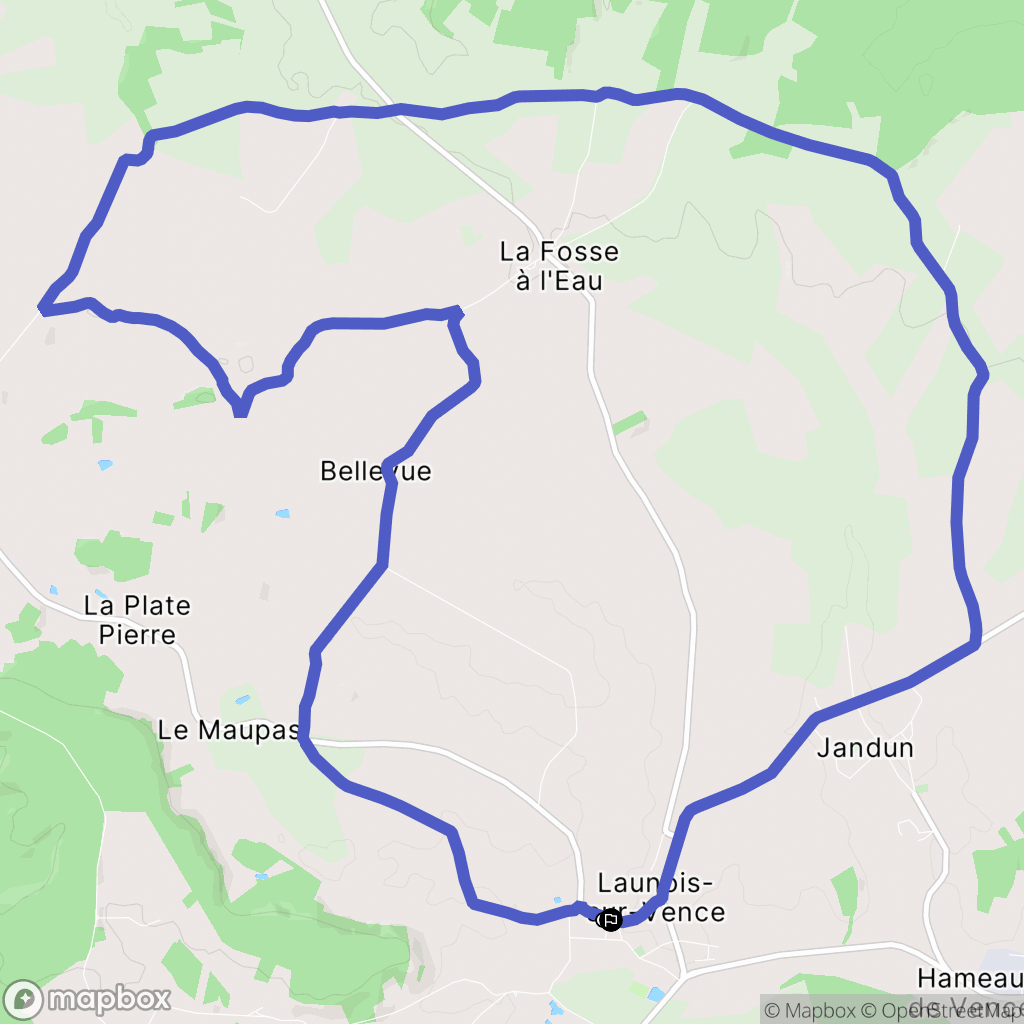 Launois-sur-Vence : carte du parcours de randonnée - France