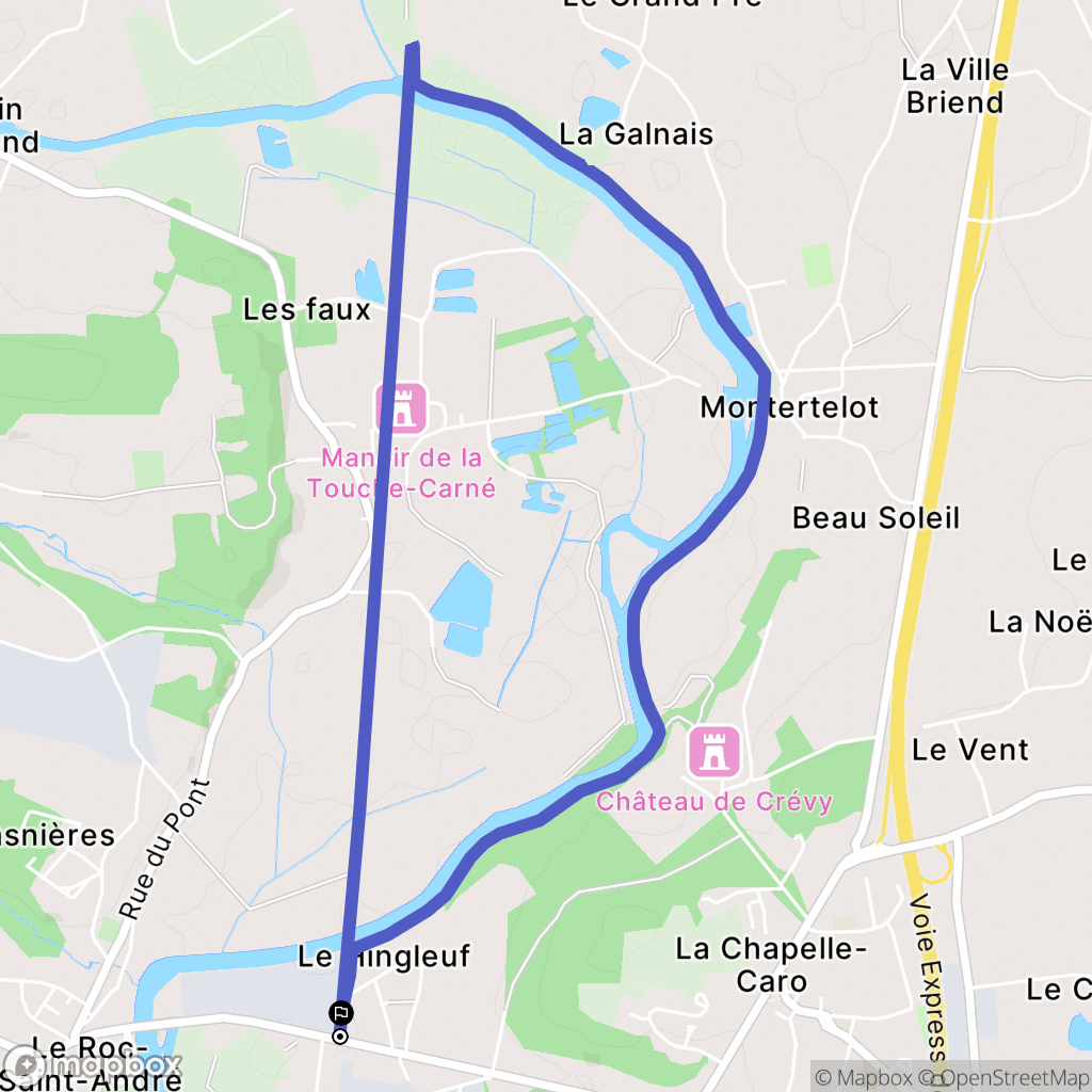 Val d'Oust : carte du parcours de randonnée - France