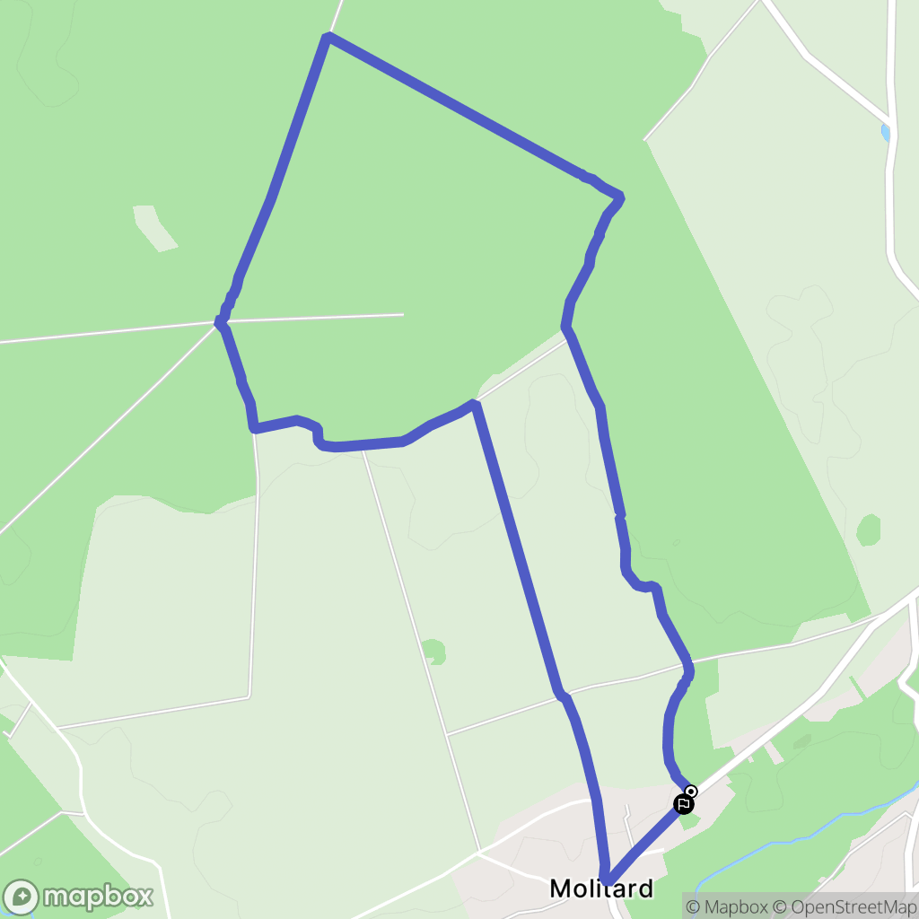 Conie-Molitard : carte du parcours de randonnée - France