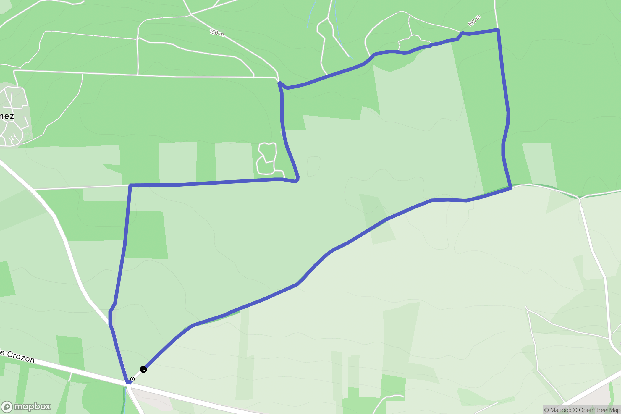 Argol : carte du parcours de randonnée - France