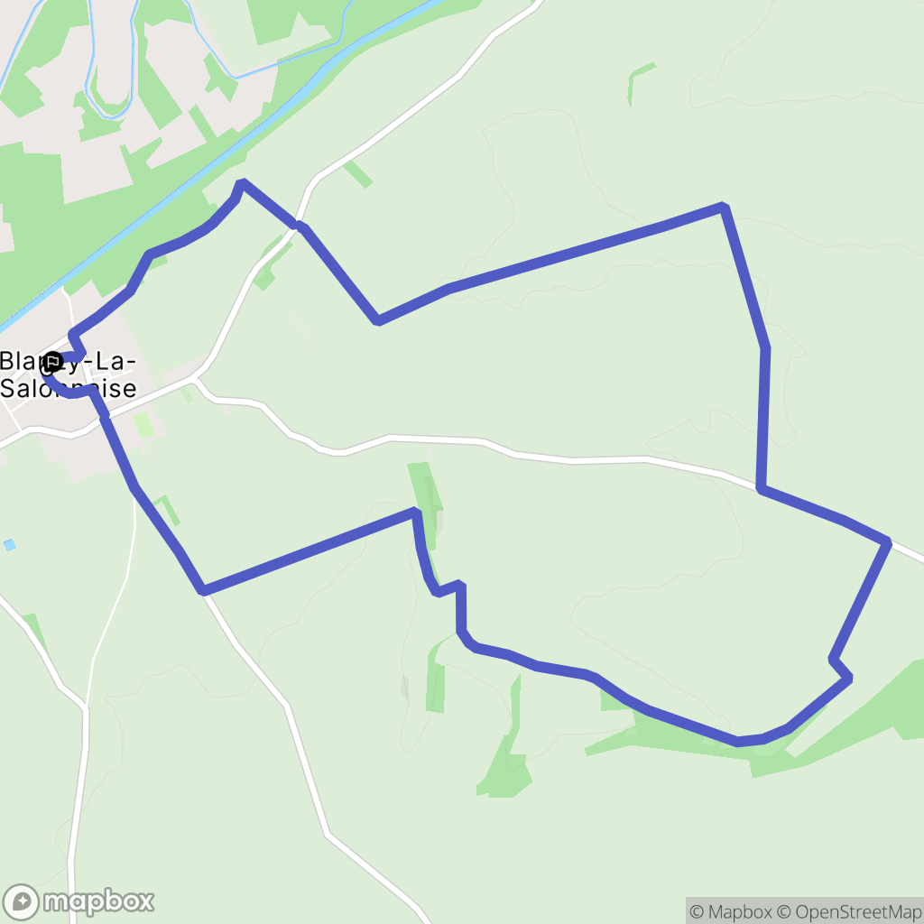 Blanzy-la-Salonnaise : carte du parcours de randonnée - France