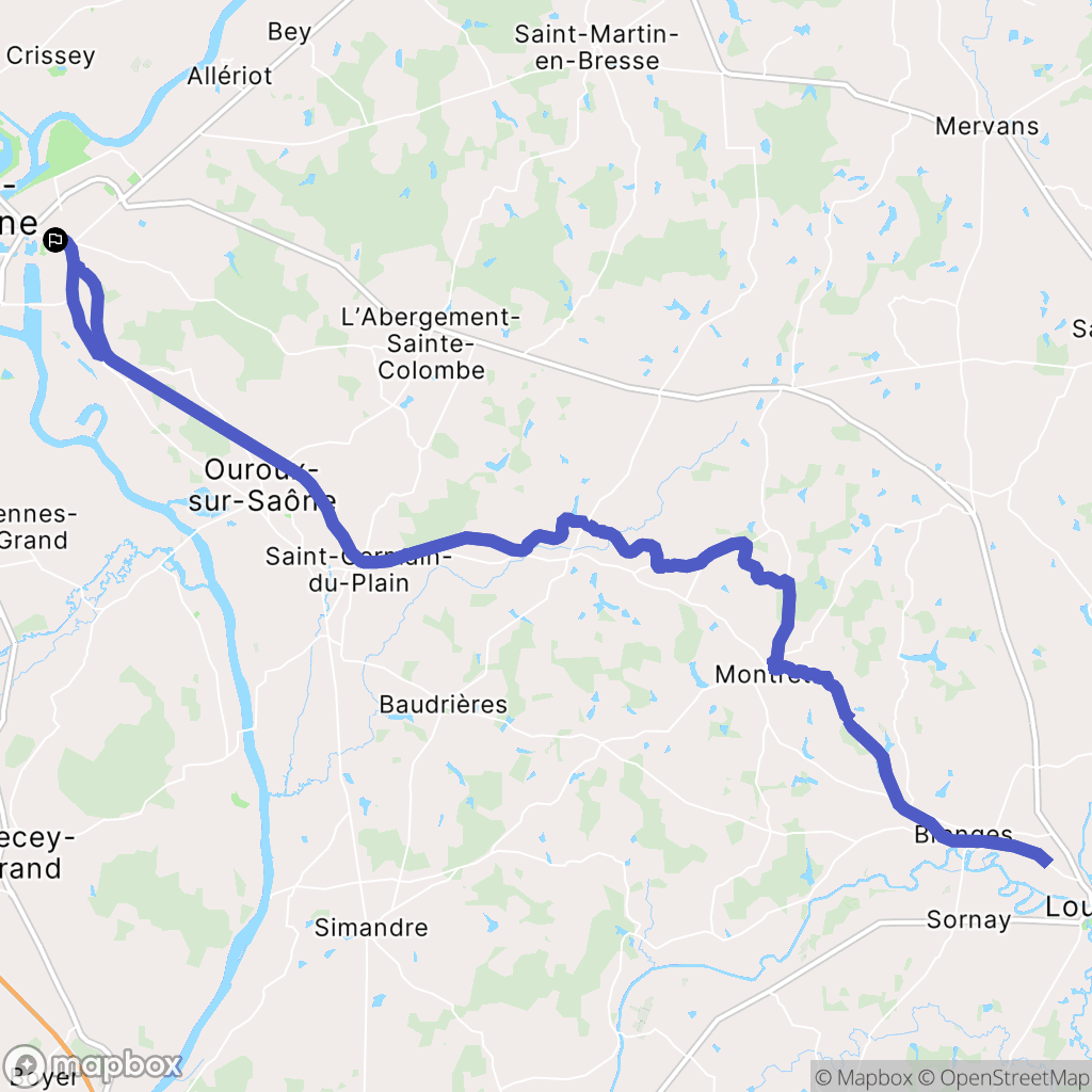Saint-Marcel : carte du parcours de randonnée - France